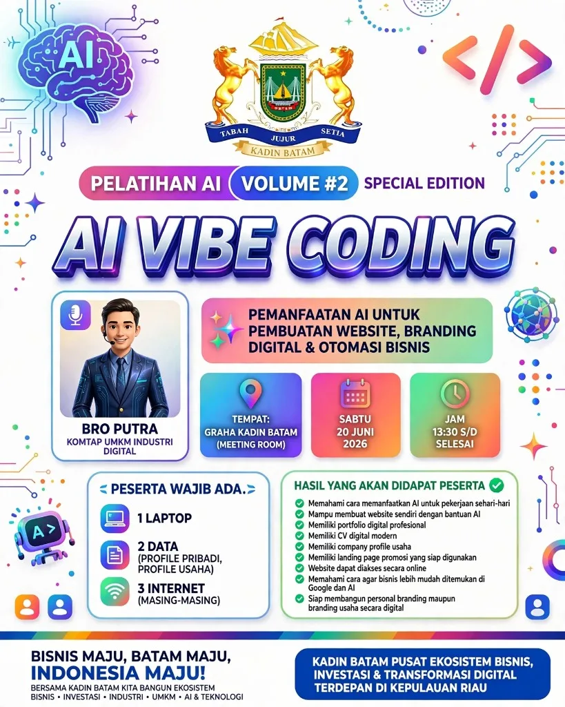Pamflet Volume #2 Pelatihan AI Vibe Coding — Special Edition