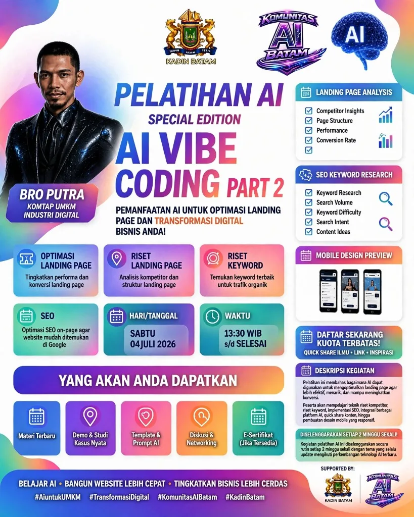 Pamflet Volume #3 AI Vibe Coding Part 2  : Optimasi Landing Page dengan AI